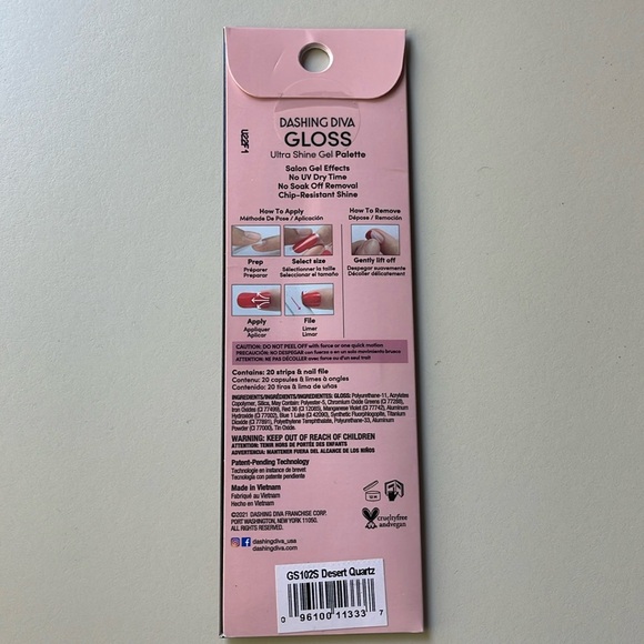 Dashing Diva Gloss Gel Nail Strip Kit in Desert Quartz - Picture 3 of 5